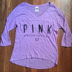 PINK purple half sleeve tee